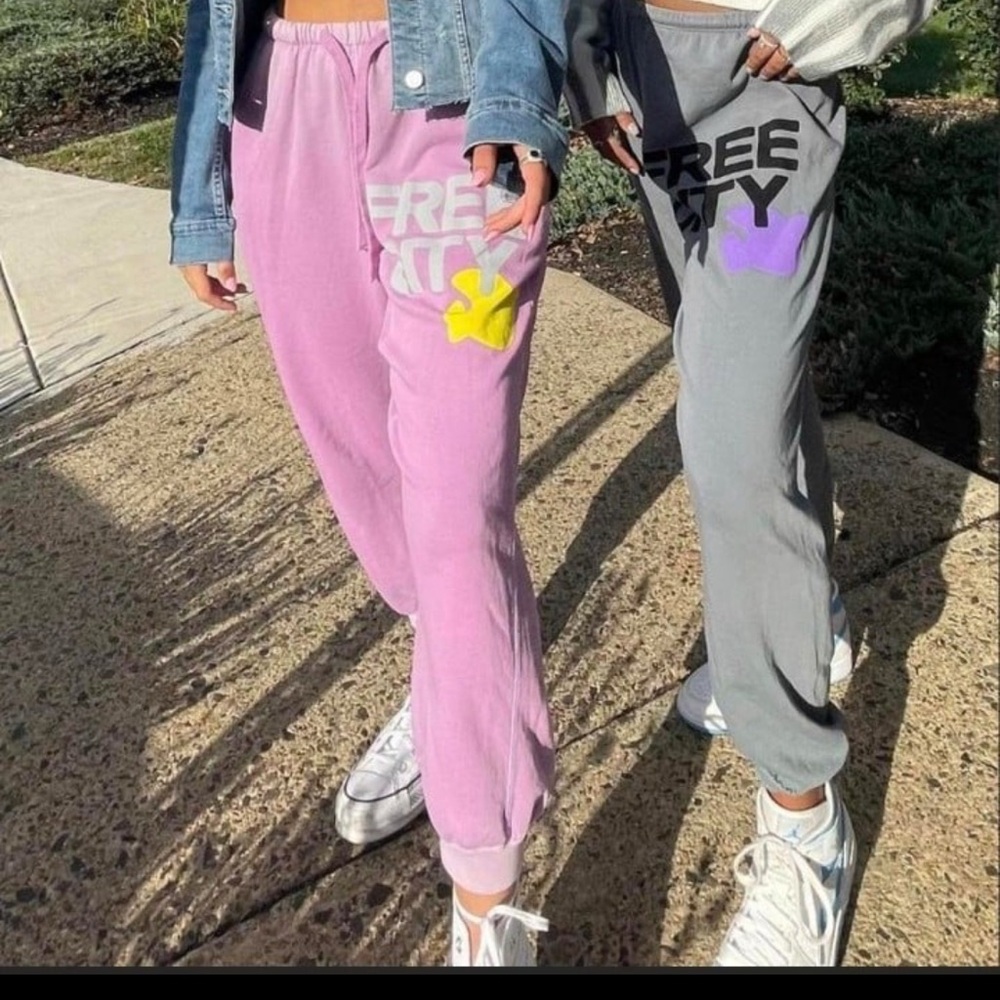 Freecity PinkMilk sunfades sweat Pants in size M. Excellent condition!